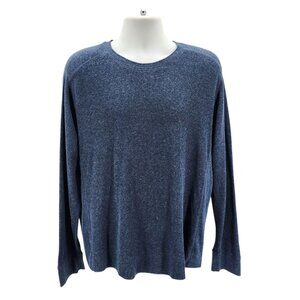 Vince Mens XXL Shirt Slim Fit Waffle Knit Long Sleeve T-Shirt in H Spruce Blue